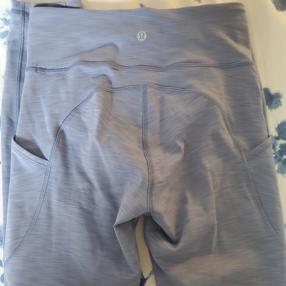 Lululemon Wunder Train High Rise Size 4 Powder Blue - Picture 2 of 5